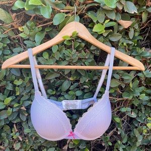 Tommy Hilfiger Blue & White Striped Push-Up Bra